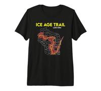 Trail dell'era glaciale Wisconsin Escursionismo a Lunga Distanza Scenic Maglietta Premium