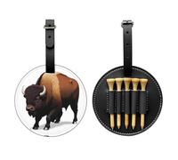 Trail Dust Bison - Borsa portaoggetti per tee da golf, facile da trasportare e più efficiente per giocare a golf, colore: Nero