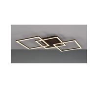 TRAIL PLAFONIERA LED 31W LUCE 3000K O 4000K FINITURA NERA, CAFFE, TITANIO O BIANCA CON 3 QUADRI ORIENTABILI MODERNA