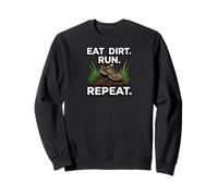Trail Runner Eat Dirt Run Repeat XC Athlete Felpa