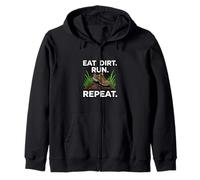 Trail Runner Eat Dirt Run Repeat XC Athlete Felpa con Cappuccio