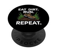 Trail Runner Eat Dirt Run Repeat XC Athlete PopSockets PopGrip Adesivo