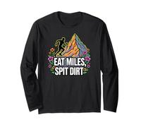 Trail Runner Eat Miles Spit Dirt Mountain Maglia a Manica