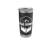 Trail Runner Montagna Foresta Esagono Bicchiere termico in acciaio inox doppia parete