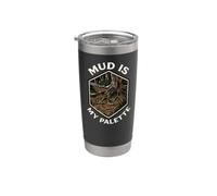 Trail Running Hiking Mud Is My Palette Bicchiere termico in acciaio inox doppia parete