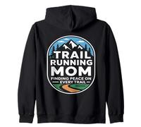 Trail Running Mamma Trovare Pace su Ogni Sentiero Felpa con Cappuccio
