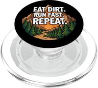 Trail Running Mountain Runner Eat Dirt Run Fast Repeat PopSockets PopGrip per MagSafe