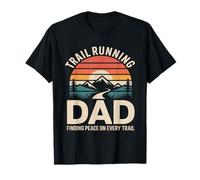 Trail Running papà Trovare Pace su Ogni Sentiero Maglietta