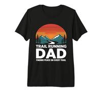 Trail Running papà Trovare Pace su Ogni Sentiero Maglietta Premium