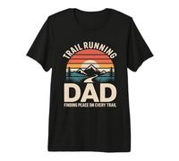 Trail Running papà Trovare Pace su Ogni Sentiero Maglietta Premium