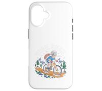 Trail Snail Mountain Bike Ciclismo MTB Funny Rider Custodia per iPhone 16