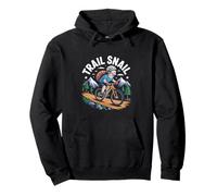 Trail Snail Mountain Bike Ciclismo MTB Funny Rider Felpa con Cappuccio
