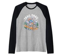Trail Snail Mountain Bike Ciclismo MTB Funny Rider Maglia con Maniche Raglan