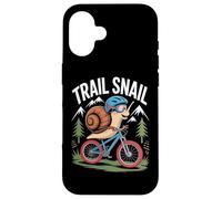 Trail Snail Mountain Bike MTB Ciclismo Divertente Rider Custodia per iPhone 16