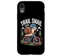 Trail Snail Mountain Bike MTB Ciclismo Divertente Rider Custodia per iPhone XR