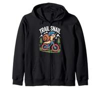 Trail Snail Mountain Bike MTB Ciclismo Divertente Rider Felpa con Cappuccio