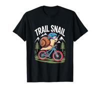Trail Snail Mountain Bike MTB Ciclismo Divertente Rider Maglietta