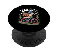 Trail Snail Mountain Bike MTB Ciclismo Divertente Rider PopSockets PopGrip Adesivo