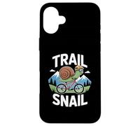 Trail Snail Mountain Bike Rider Ciclismo MTB Trails Custodia per iPhone 16 Plus