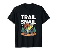 Trail Snail MTB Ciclismo Mountain Bike Divertente Rider Maglietta