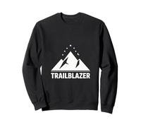 Trailblazer Mountain Night Adventure Trekking Design Felpa