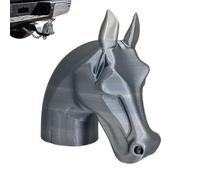 Trailer Hitch Cover, Horse Head Decorative Receiver Cap, Weather Resistant Tow Hitch Plug Protector, Universal Fit Accessory For Cars Sedans Trucks RVs Camping Travel Outdoor Events Road Trips