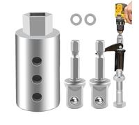 Trailer Jack Drill Adapter - Stainless Steel | Trailer Lift Crank Handle Cordless Drill Adapter | 1Electric Ďrill Connector For Quick Lifting And Lowering Garage