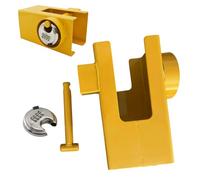 Trailer Latch Lock -20 x 10 x 8 cm Universal Stainless Steel Auto Accessories, Portable Trailer Hitch Coupler Lock,for Cargo Door Container Equipment Floor Jack Lawn Mower Pick Rv Towing Van Boats