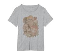 Trailer Park Boys Vintage Distressed Illustration TV Show Maglietta, Donna Plus-Size, Grigio Melange, 4X