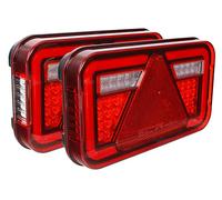 trailer parts4u Aspöck Multiled IV 4 Full LED 5 Pole Baionetta Posteriore Luce di Stop Luce Pendente (Set)