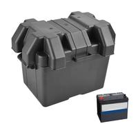 Trailer RV Box Battery - Cassa energetica, supporto per montaggio | Vestibile durevole vassoio impermeabile Shell di backup alloggiamento di backup Offroad Camping Boat Inverter Pacchetto di installaz