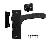 Trailer Screen Door, Campervan Lock, Aluminum Material Lightweight Compact Easy Installation Secure Strong Build Portable, Screen Latch for Outdoor Vehicle SUV, 3.66x1.14 Inches, Black