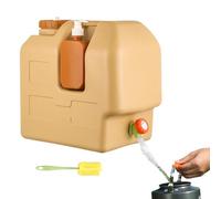 TrailFlow - Contenitore per l'acqua da campeggio, contenitore anti perdite, set di spazzole per la pulizia integrato, dispenser per rubinetto, serbatoio di alimentazione per liquidi da zaino in