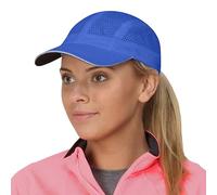 TrailHeads Women's Race Day Performance Running cap, Lightweight & Quick Drying Mesh Sports Hat with Reflective Trim, Adjustable Fit - Cool Blue