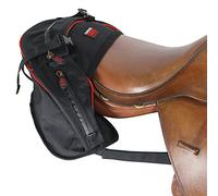 TrailMax Borsa da Sella per Cavallo Inglese e Resistente; Borsa da Cavallo per Selle Inglesi e di Resistenza con 3 Scomparti e Cinghie di Compressione a sgancio rapido; Borsa da Sella per Cavallo