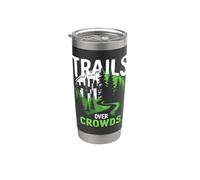 Trails Over Crowds Trekking Lento Natura Calma Bicchiere termico in acciaio inox doppia parete
