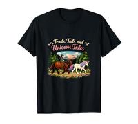 Trails Tails e Unicorn Tales Equestrian Graphic Maglietta