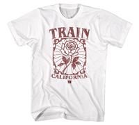 Train California Rose T-Shirt Manica Corta Uomo Cotone Bianco