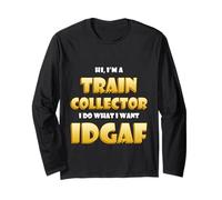 Train Collector IDGAF Costume Vintage Model Train Collection Maglia a Manica