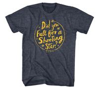 Train Drops Of Jupiter Lyrics T-Shirt Maniche Corte Heather Navy S-5XL