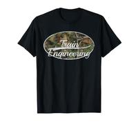 Train Engineering Camo Classic Railroad Art Maglietta