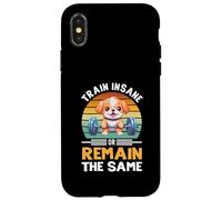 Train Insane or Remain the Same Dog Gym Workout Custodia per iPhone X/XS