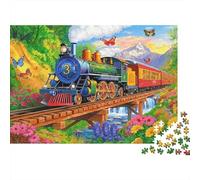 Train Journey Scenic Puzzle Per Adulti 1000 Pezzi Per Uomini E Donne Attività Domestiche Arredamento Casa Made in Europa Sviluppo Della Concentrazione Materiali Ecologici 52x38cm/1000pcs