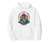 Train Like a Beast Fighter MMA Arti Marziali Boxe Design Felpa con Cappuccio