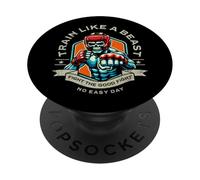 Train Like a Beast Fighter MMA arti marziali Boxe Design PopSockets PopGrip Adesivo