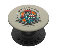 Train Like a Beast Fighter MMA arti marziali Boxe Design PopSockets PopGrip Adesivo
