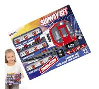 Train Track per bambini - Giocattolo della metropolitana vintage motorizzato, motore incandescente e suoni realistici, tracce di, gioco di apprendimento STEM affidabile | Gioco creativo