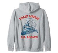 Train Wreck all Aboard Felpa con Cappuccio