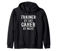 Trainer By Day Gamer By Night Personal Corporate Training Felpa con Cappuccio