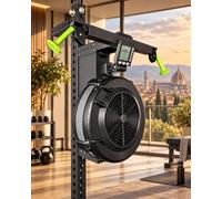 Trainer da Sci ad Aria, Display LCD, Parete/Rack, Palestra Casa 12-17mmRack | Simulatore Di Sci - Resistenza Ad Aria 10 Livelli, Monitor Lcd, Total Body, Parete/Rack, Ideale Per Home Gym E Garage Gym